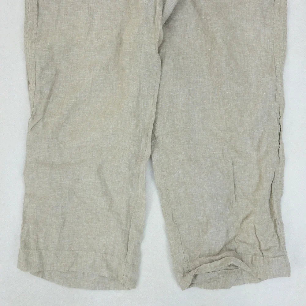 Quince 100% European Linen Wide Leg Pants Womens XL Flax Drawstring Casual SCENT